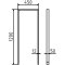 Lean-on hoop of flat bar steel | 50 x 12 mm | without cross bar | total width: 450 mm | hot-dip galvanized